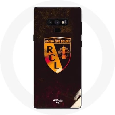 Samsung Galaxy Note 9 hoesje rcl lens oranje zwarte achtergrond