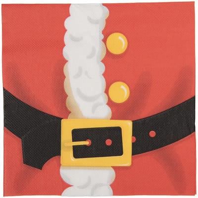 Clayre & Eef Servetten Papier Set van 20 33x33 cm Rood Papier