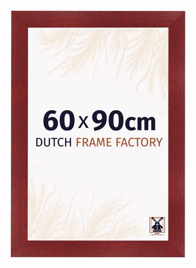 Fotolijst 60x90 cm - MDF - Wijnrood Geveegd - Praag