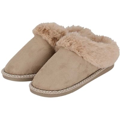 Apollo Dames Instap Pantoffels Teddy Wit - Maat 37/38