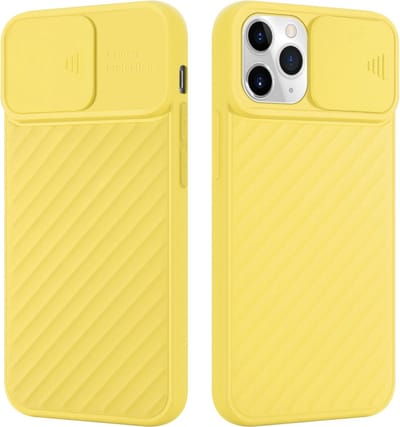 Cadorabo Hoesje geschikt voor Apple iPhone 11 PRO in Mat Geel - Beschermhoes van flexibel TPU-silicone en met camerabescherming Case Cover Etui