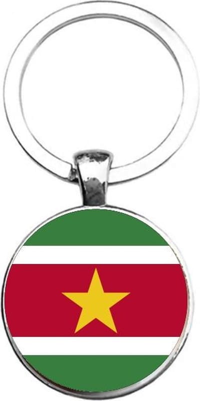 Akyol - Suriname Sleutelhanger - Suriname - de echte Suriname liefhebber - Suriname - vakantie - zuid-Amerika - 2,5 x 2,5 CM