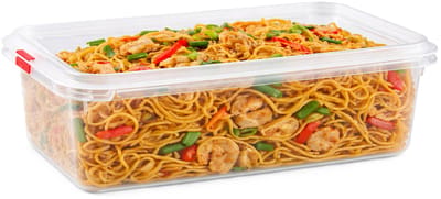 Plasticforte vershoudbakje - met deksel - 32 x 18 x 10 cm - 3.7L - meal prep bakjes