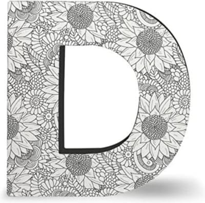 dci Color Joy Art - Large Block Letter “D“ Wall Hanging - Letter to Color “D”