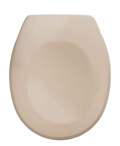 Unyqoos® Beige toiletbril met antibacterieel duroplast en roestvrijstalen bevestiging