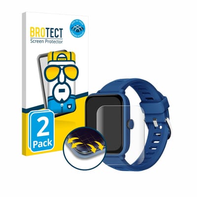 BROTECT - Screenprotector voor Biggerfive BW01 1.5" - Folie Beschermfolie transparant volledig dekking - 2 Stuks