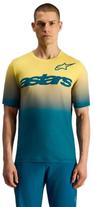 Alpinestars Bicycle A-dura Astars 2.0 Korte Mouw Enduro Trui Groen,Geel M Man