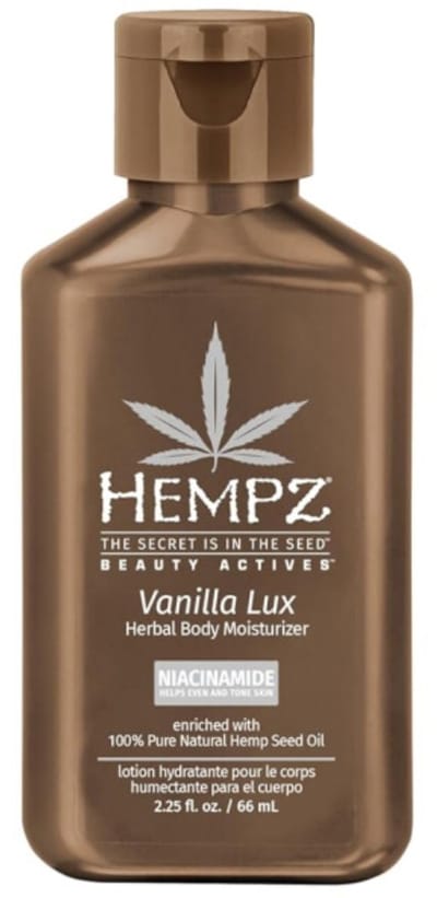 Hempz Vanilla Lux Body Moisturizer with Niacinamide Travelsize 66ml - Mini Hydraterende Crème - Body Lotion voor Dames en Heren - Hydraterend & Verzachtend