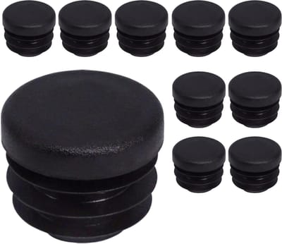 Ronde Buisinzetstukken - Paaldoppen Eindkappen - Hekpalen Afwerken - Weerbestendig UV-bestendig - 20 mm 10 stuks - Zwart