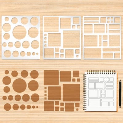 Dailygoods - Set van 3 Herbruikbare Metalen Dagboek Stencils voor Creatieve Projecten