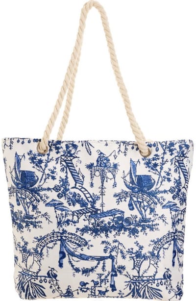 Handtas - Boodschappentas - Beach tas - Strandtas - Luxe - Chinoiserie - Blauw - Wit - British Museum