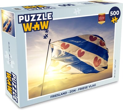 Puzzel Friesland - Zon - Friese vlag - Legpuzzel - Puzzel 500 stukjes