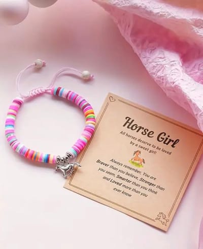 Akyol - Vriendschaps armband met een paard - moeder en dochter armband - paarden liefhebber - moder en dochter - cadeau voor moeder - paarden armband