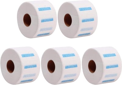 Nekstrips Kapperspapier - Nekband Rekbaar - Haarknippen Salon - Wegwerpbaar Hygiënisch - 5 Rollen - Wit