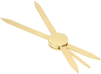 Dailygoods- Wenkbrauwliniaal Verstelbaar - Nauwkeurig Meetinstrument - Roestvrij Staal - Goudkleurig Ontwerp - Compasstijl - Perfect voor Wenkbrauwen - Wenkbrauwmeetinstrument
