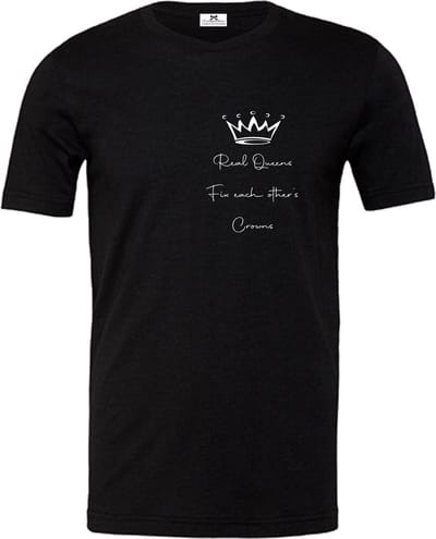 T-shirt dames-korte mouw-Real Queen fix each other's crown-Maat S