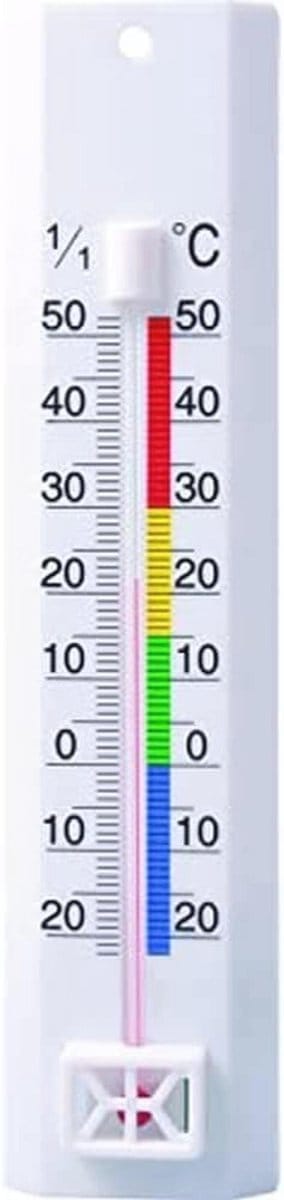Thermometer voor Binnen en Buiten, Kleurgecodeerd, -20 °C tot 50 °C