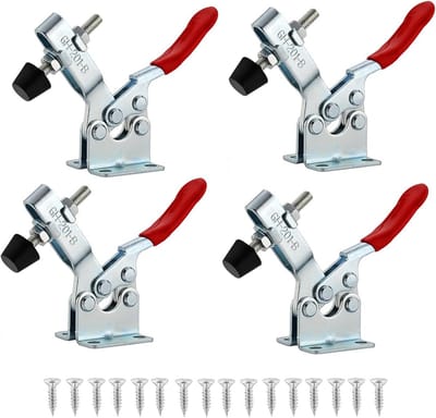Kniehendelspanners 100 kg - Snelspanners voor Houtbewerking en Montage - 4 Stuks