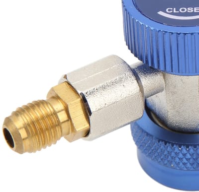 Dailygoods - R134A Manifold Ventielblok Adapterset - Auto-Airconditioning - Veilig en Betrouwbaar - Blauw en Rood - Snelkoppeling