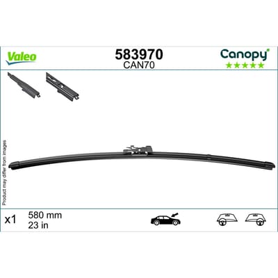 Wisserblad VALEO Canopy 583970, 580mm, Voor, 1 Stuk