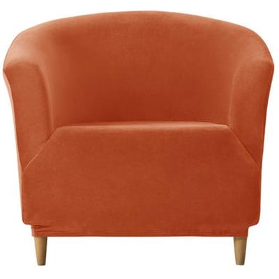 Stretch Velvet Club Fauteuilhoes Halve Cirkel Enkele Bankhoes Voor Woonkamer Huis Club Bar Café Fauteuil Chaise Bank Hoes 1 Piece