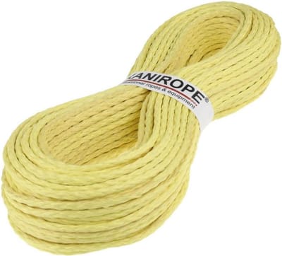 Sterk Aramid Gevlochten Touw 3mm Geel voor Diverse Toepassingen