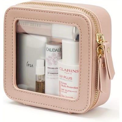 Kleine Cosmetische Tas voor Handtas Mini Make-up voor Leuke Transparante Zakje Reis Organizer Etui voor Toiletartikelen Waterdicht Vierkant Zakje Rits