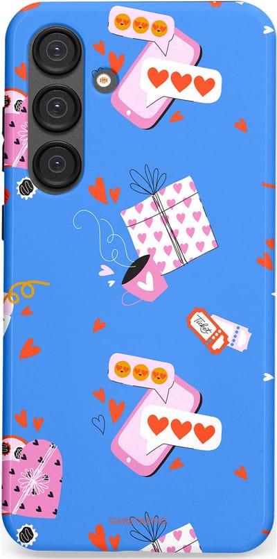 Casetastic Hoesje Geschikt voor Samsung S25 Plus - Stijlvolle Beschermende Duo-layer Case - Romantische Date