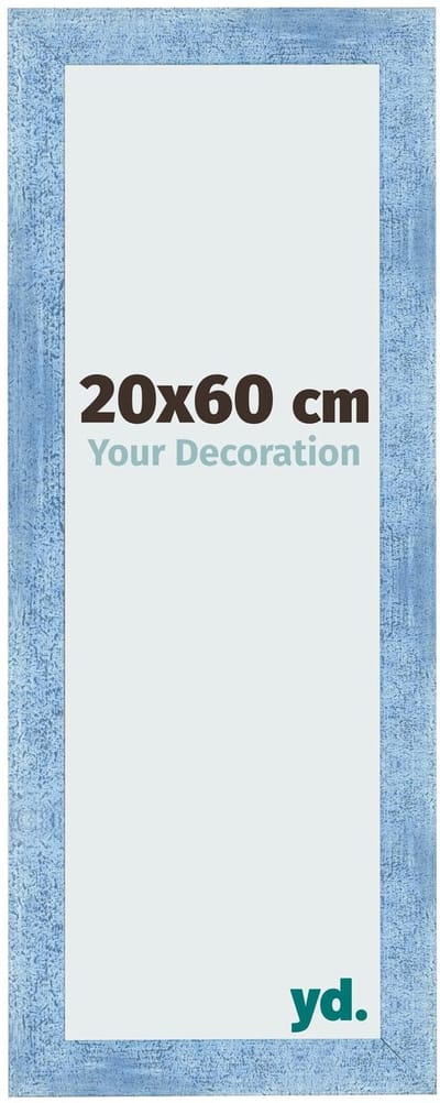 Your Decoration - Fotolijst 20x60 cm - MDF - Helder Blauw Geveegd - Pisa
