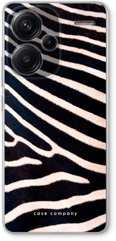 Case Company® - Hoesje geschikt voor Xiaomi Redmi Note 13 Pro plus hoesje - Zebra - Soft Cover Telefoonhoesje - Bescherming aan alle Kanten en Schermrand