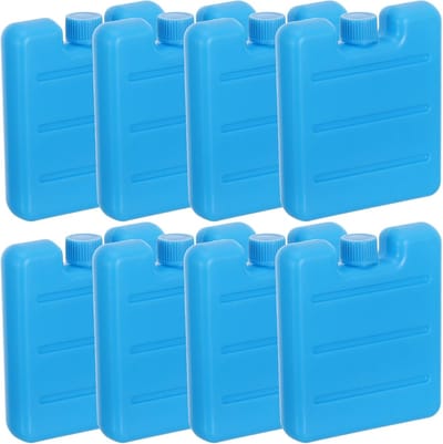 Herbruikbare Koelblokken - Compacte Ijszakken - Koelboxen Vullen - Langdurige Koeling - 8x7.5x1.8cm - Blauw