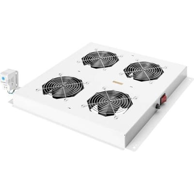 Digitus DN-19 FAN-4-N 19 inch 4 x Ventilator voor patchkast Met schakelaar Grijs-wit (RAL 7035)