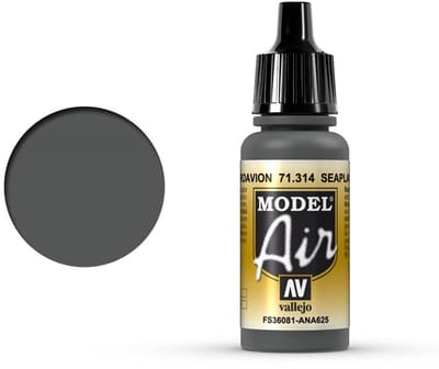Vallejo Hobbyverf Acrylverf - 71314 Model Air Seaplane Gray - Acryl Verf flesje - 17 ml