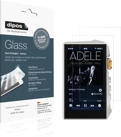 dipos – 2x Pantserfolie geschikt voor Hidizs AP80 Pro Max | 9H Screenprotector