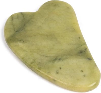 Jade Guasha schraper - Gua Sha tool voor uw skincare routine - Jade Steen- Rose Quartz Roller - 100% Rozenkwarts Steen van Hoge Kwaliteit - Xiuyan