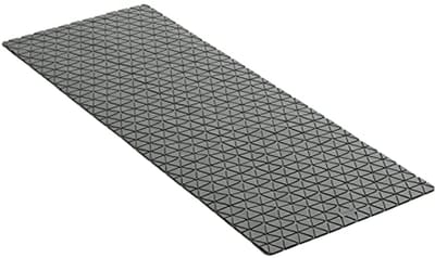 Antislip badkamermat met 126 zuignappen - diamantdesign - grijs - 97 x 36 cm