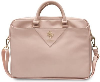 Guess Triangle Big 4G Logo Universele Laptoptas - (Geschikt voor toestellen tot 16") - Roze