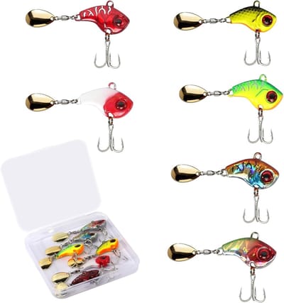 Set van 6 Jig Spinner Vissen Lures voor Snoek, Baars en Zander - Perfect voor Sportvissen en Zoetwatervissen