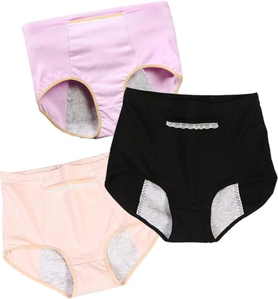 Dames Ondergoed - Hipster Slips - Veilig Reizen - Verborgen Zakje - 3 Stuks - Diverse Kleuren