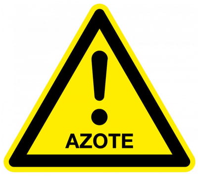 Waarschuwingsbord azote - kunststof 100 mm