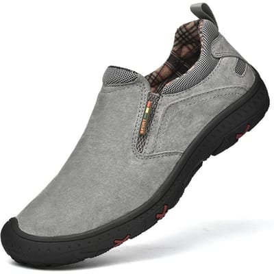 Nieuwe Lente en Herfst Heren Instappers, Handgemaakte Herenschoenen, Buiten Straatwandelschoenen en Wandelschoenen 39 grijze kleur