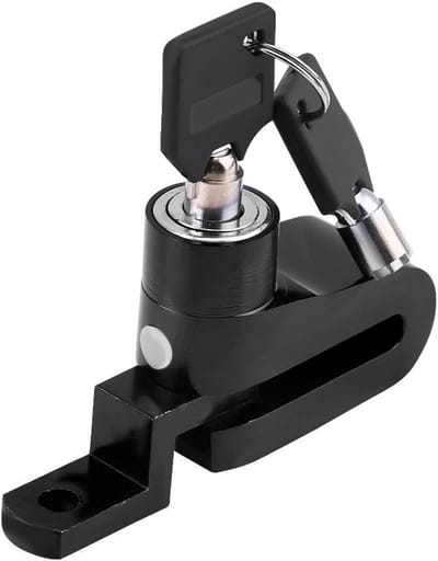 Disc Brake Lock - Motorfiets Scooter - Aluminium Disc Brake - Solid Wheel Lock - Beveiliging Anti-diefstal Apparaat met Montagebeugel - Zwart