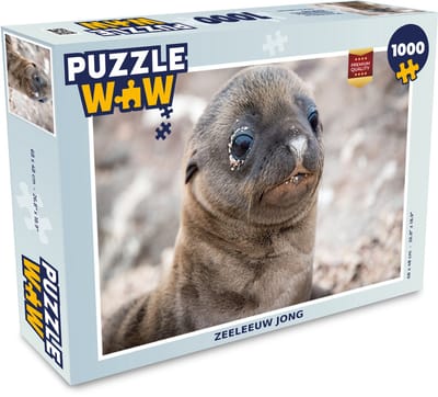Puzzel Zeeleeuw - Jong - Strand - Legpuzzel - Puzzel 1000 stukjes volwassenen