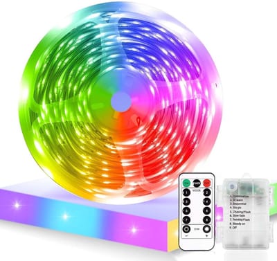 Sunshine Smile LED Strip 3m - Draadloos, 8 Modi met Afstandsbediening en Timer voor Binnen en Buiten