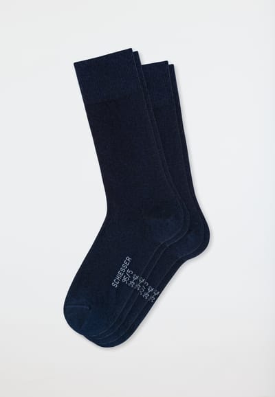 Herensokken, set van 2, nachtblauw - 95/5 39/42