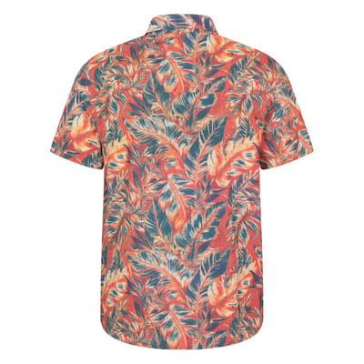 Mountain Warehouse Overhemd met korte mouwen voor heren Tropical Leaves (Helder oranje)