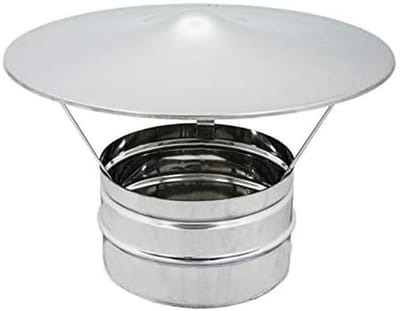 RVS Vuurkorf - Rond Model - Buiten Verwarming - Duurzaam Roestvrij Staal - 130mm Diameter - Gepolijst