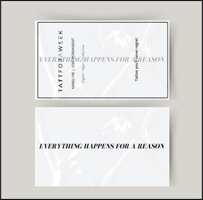 Tijdelijke tattoo everything happens for a reason | Neptattoo volwassenen | Tijdelijke tattoo voor volwassenen | Temporary tattoo | Plaktattoos voor volwassenen | Neptattoos | Probeer zorgeloos een tattoo | tattforaweek