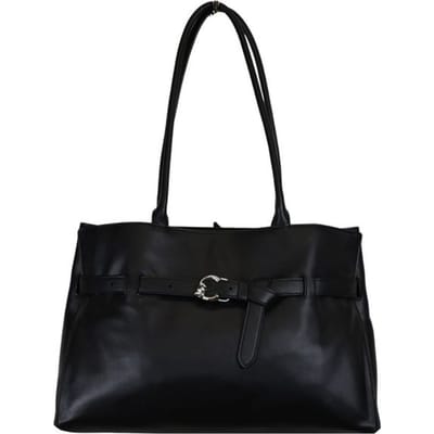 COCCINELLE Leren handtas schoudertas Sabine Soft Handbag Smooth Leather Noir zwart