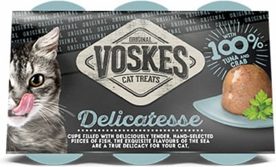 Voskes Tender Pieces Tonijn - Krab - 12 x 6 x 25 gr - Voordeelverpakking